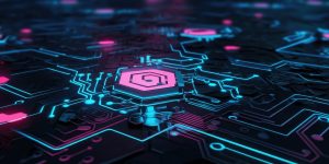 technology, circuit, circuit board, digital, futuristic, electronic, design, programming, data, blue, pink, 3d model, technological advancement, artificial intelligence, innovation, cyber, light effect, electric circuits, high-tech, scientific, dark mood